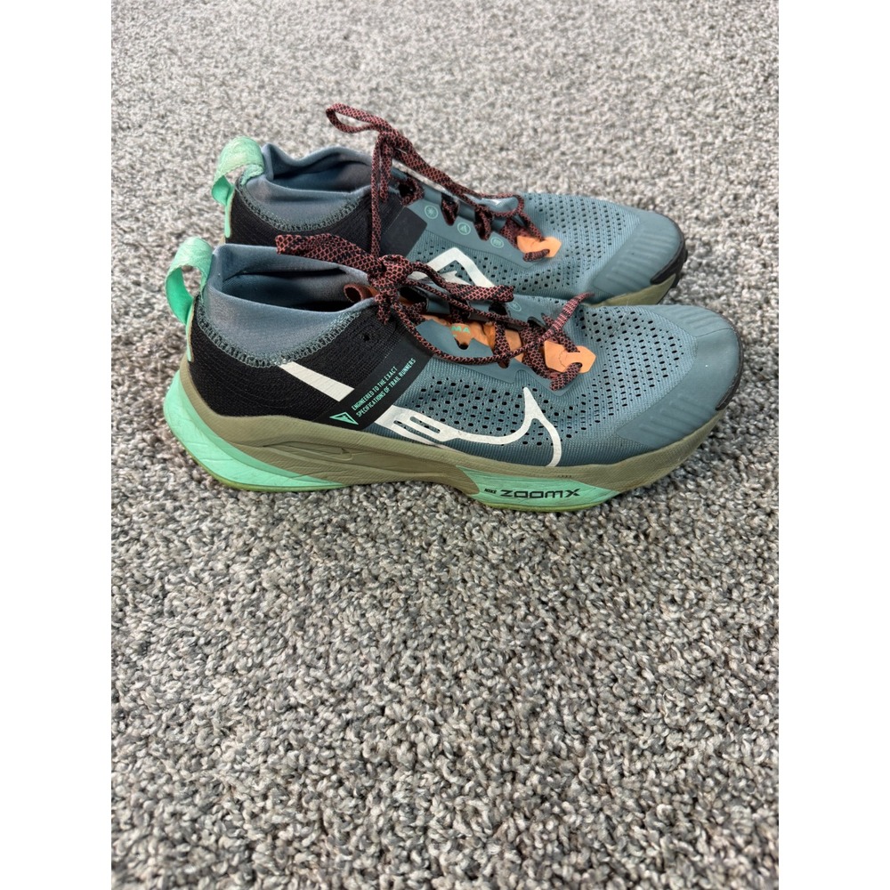 Nike Zegama Trail Shoes Mineral Slate Black ZoomX DH0623-300 Mens Size 9